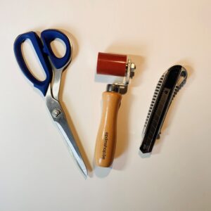 EPDM-set: afbreekmes 18 mm + rubberschaar + aandrukroller