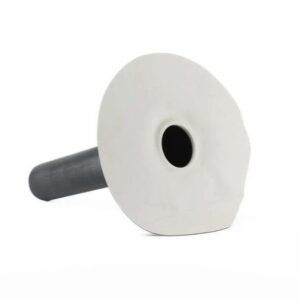 Witte tapbuis EPDM 75 en 90 mm (HWA) rond, 90°